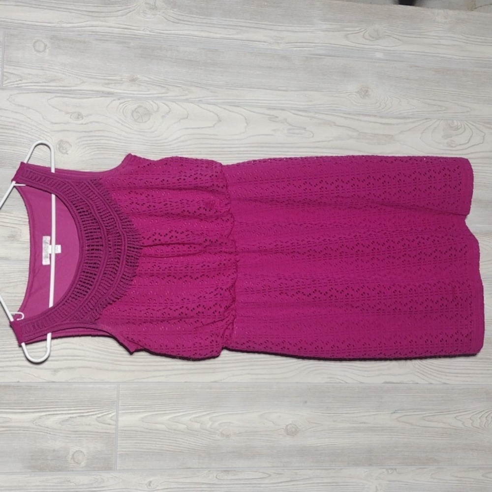 London Times Mesh & Fringe Dress